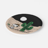 Spike in een Moonlit woestijn Papieren Bordje (Gekanteld)