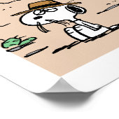 Spike in een Moonlit woestijn Poster (Hoek)