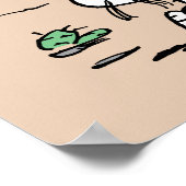 Spike in een Moonlit woestijn Poster (Hoek)