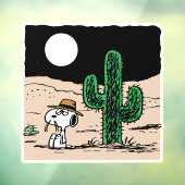 Spike in een Moonlit woestijn Raamsticker (Vel 3)