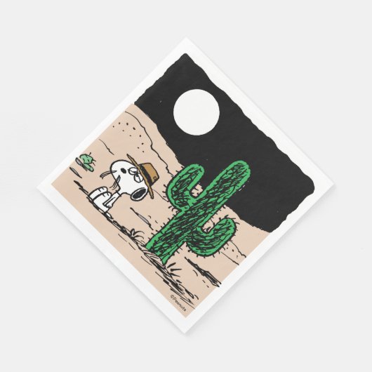 Spike in een Moonlit woestijn Servet (Hoek)