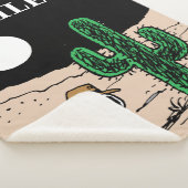 Spike in een Moonlit woestijn Sherpa Deken (3/4)