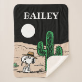 Spike in een Moonlit woestijn Sherpa Deken (Voorkant)