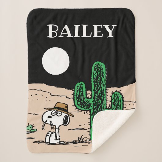 Spike in een Moonlit woestijn Sherpa Deken (Voorkant)
