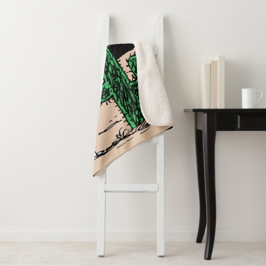 Spike in een Moonlit woestijn Sherpa Deken (In situ)