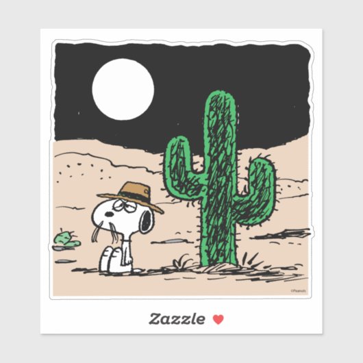 Spike in een Moonlit woestijn Sticker (Vel)