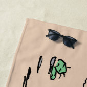 Spike in een Moonlit woestijn Strandlaken (In situ)