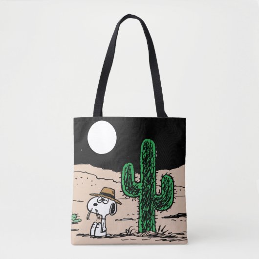 Spike in een Moonlit woestijn Tote Bag (Voorkant)