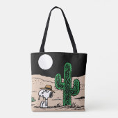 Spike in een Moonlit woestijn Tote Bag (Achterkant)