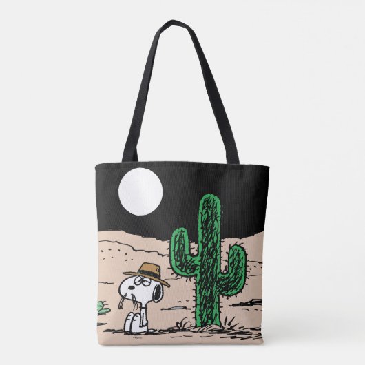 Spike in een Moonlit woestijn Tote Bag (Achterkant)