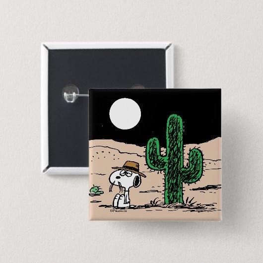 Spike in een Moonlit woestijn Vierkante Button 5,1 Cm (Voorkant /achterkant)