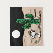 Spike in een Moonlit woestijn Wandkleed (Voorkant)