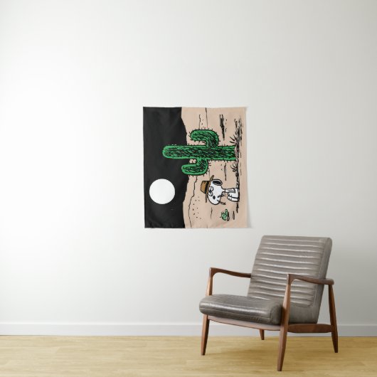 Spike in een Moonlit woestijn Wandkleed (In situ)