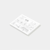 Spike is dirigent van het orkest post-it® notes (Schuin)