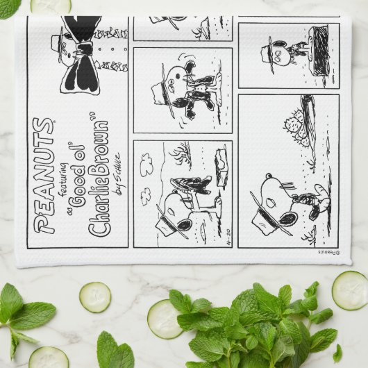 Spike is dirigent van het orkest theedoek (Gevouwen)