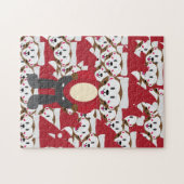 Spike Kerstmis Jigzaag Legpuzzel (Horizontaal)