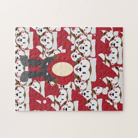 Spike Kerstmis Jigzaag Legpuzzel (Horizontaal)