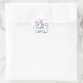 Spike like a Girl Ronde Sticker (Tas)