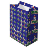 Spike "Merry Woofmass" cadeaupapier Medium Cadeauzakje (Achterkant Gekanteld)