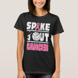 Spike Out Kanker Volleybal Borstkanker Ondersteuni T-shirt