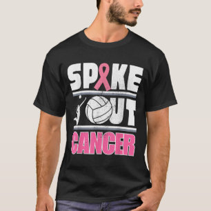 Spike Out Kanker Volleybal Borstkanker Ondersteuni T-shirt