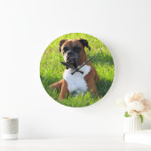 Spike the Boxer - Dog - Wall Clock Grote Klok (Huis)