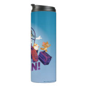 Spike, Tom en Jerry, pak me als je kunt Thermosbeker (Geroteerd rechts)