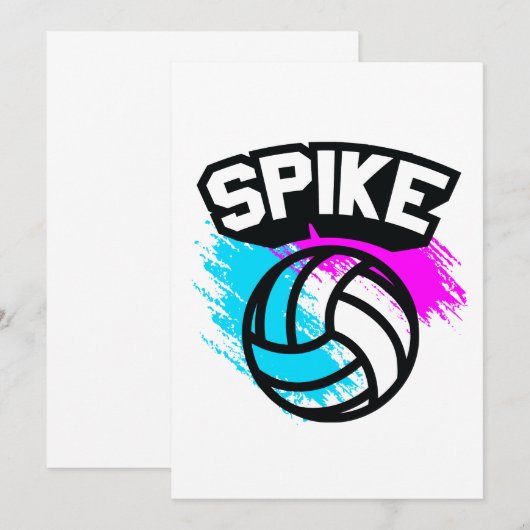 Spike Volleyball Kaart (Voorkant / Achterkant)
