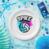 Spike Volleyball Papieren Bordje (Feest)