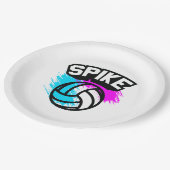Spike Volleyball Papieren Bordje (Gekanteld)