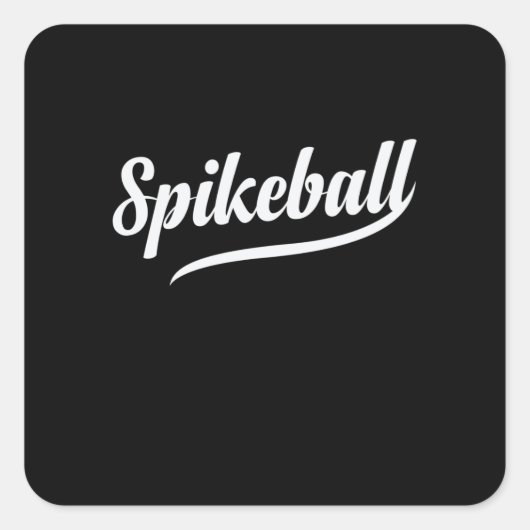 Spikeball Freizeit Sport Hobby Roundball Vierkante Sticker (Voorkant)