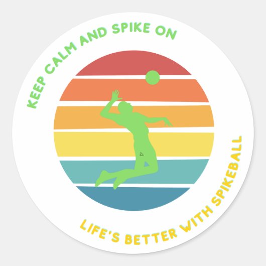 Spikeball Stickers Het leven is er beter mee (Voorkant)