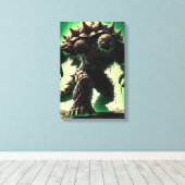 spiked abyssal beast canvas afdruk (Insitu (Houten vloer))