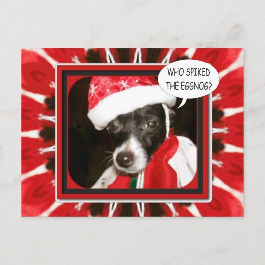 Spiked Eggnog Dog Briefkaart (Voorkant)