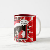 Spiked Eggnog Dog Tweekleurige Koffiemok (Voorkant rechts)