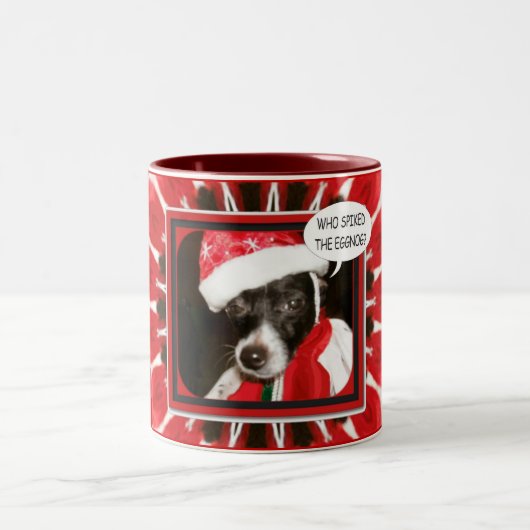 Spiked Eggnog Dog Tweekleurige Koffiemok (Center)