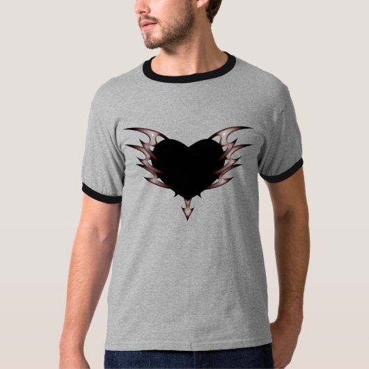 Spiked Heart. Black&Grey. T-shirt (Voorkant)