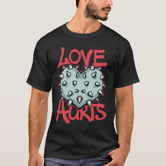 Spiked Heart streetwear T-shirt (Voorkant)