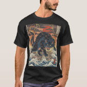 Spiked Kaiju Over Tempest Ocean T-shirt (Voorkant)