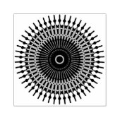 Spiked Mandala Decoratief Zen Patroon Rubberstempel (Afrduk)