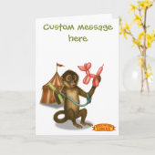 Spike's ballon aap magie kaart (Gele Bloem)