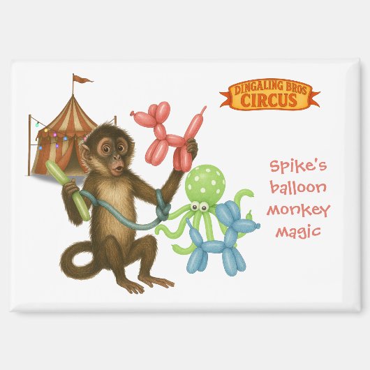 Spike's ballon aap magie magneet (Voorkant)