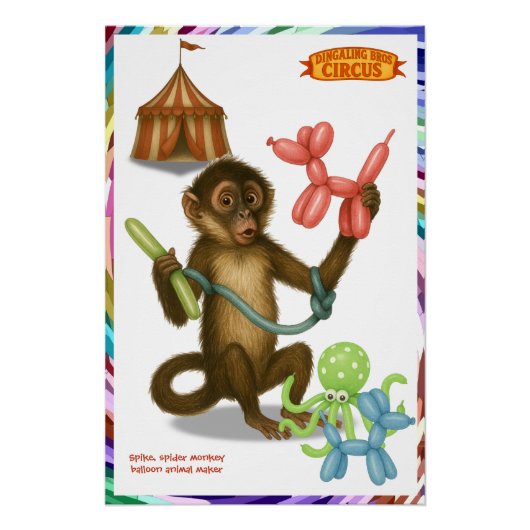 Spike's ballon aap magie perfect poster (Voorkant)