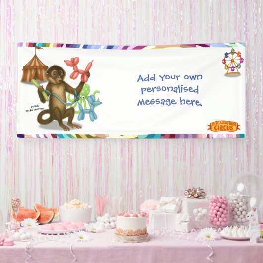 Spike's ballon aap magie spandoek (Feest)