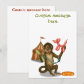 Spike's balloon monkey magic bedankkaart (Voorkant / Achterkant)