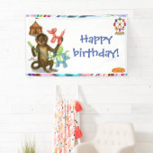 Spike's balloon monkey magic birthday spandoek (Insitu)