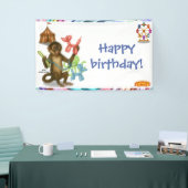 Spike's balloon monkey magic birthday spandoek (Beurs)