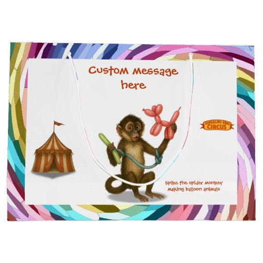 Spike's balloon monkey magic groot cadeauzakje (Achterkant)