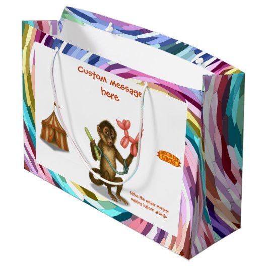 Spike's balloon monkey magic groot cadeauzakje (Achterkant Gekanteld)