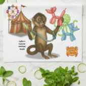 Spike's balloon monkey magic theedoek (Gevouwen)